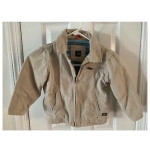 Boys Gap Kids Size 4 4T Jacket Coat Khaki Tan